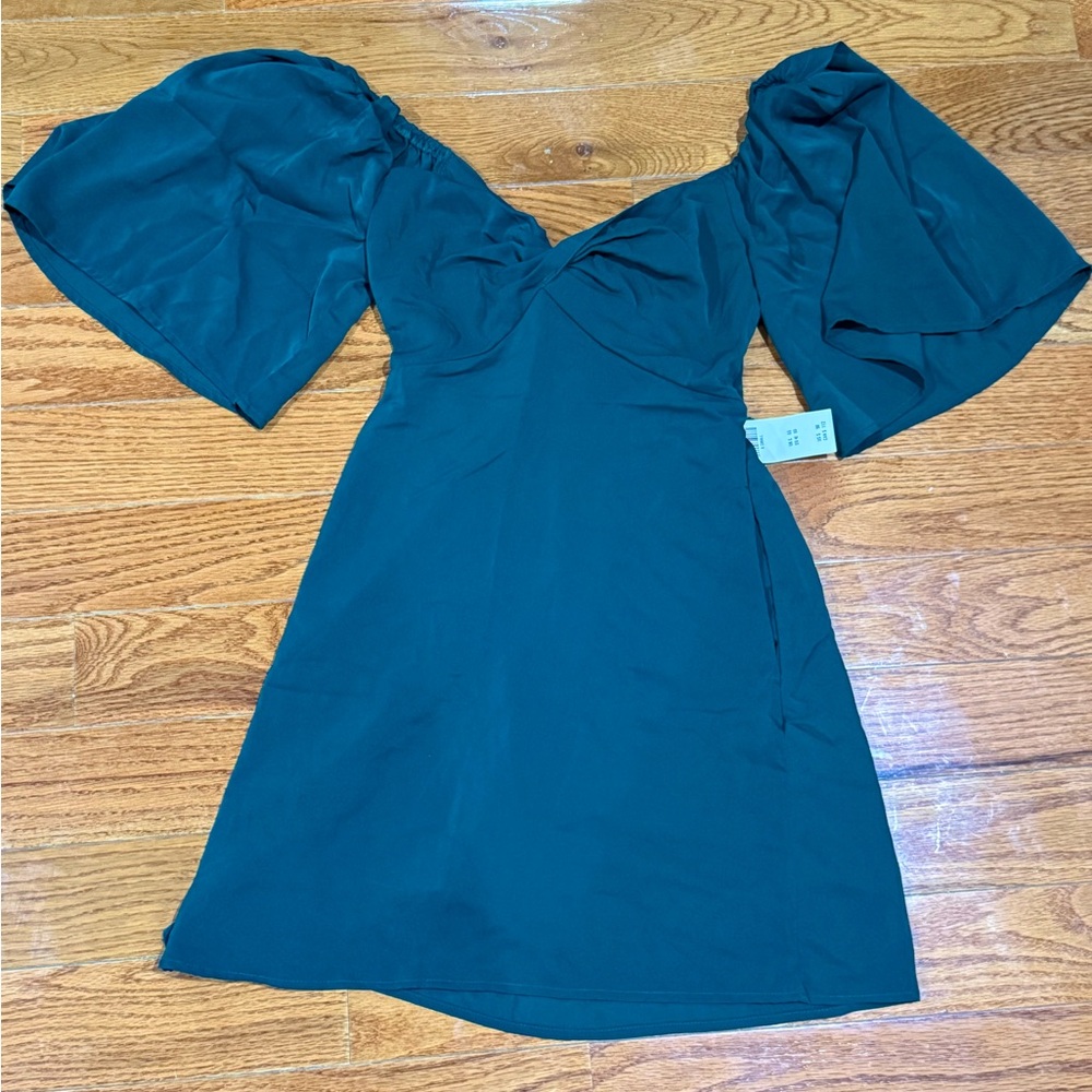 NWT Dark Green Abercrombie Mini Dress XS